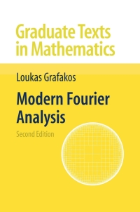 Cover image: Modern Fourier Analysis 2nd edition 9780387094335