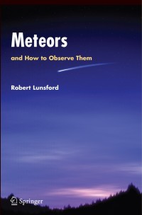 Cover image: Meteors and How to Observe Them 9780387094601