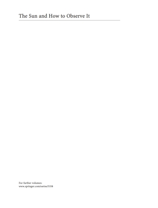 Omslagafbeelding: The Sun and How to Observe It 9780387094977