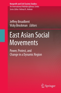 Cover image: East Asian Social Movements 9780387096254