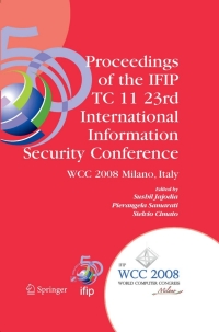 Titelbild: Proceedings of the IFIP TC 11 23rd International Information Security Conference 1st edition 9780387096988