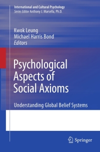 Imagen de portada: Psychological Aspects of Social Axioms 1st edition 9780387098098