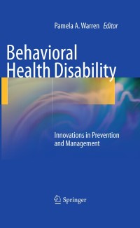 Cover image: Behavioral Health Disability 1st edition 9780387098135