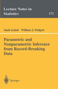 Imagen de portada: Parametric and Nonparametric Inference from Record-Breaking Data 9780387001388