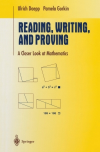 Cover image: Reading, Writing, and Proving 9780387008349