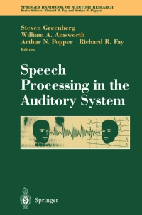 Imagen de portada: Speech Processing in the Auditory System 1st edition 9780387005904