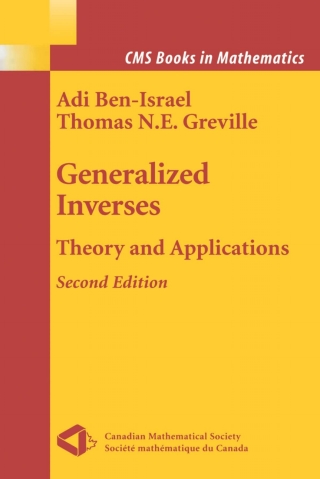 Titelbild: Generalized Inverses 2nd edition 9780387002934