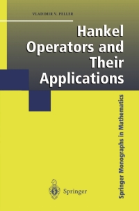 Cover image: Hankel Operators and Their Applications 9780387955483