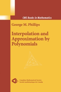 Titelbild: Interpolation and Approximation by Polynomials 9780387002156