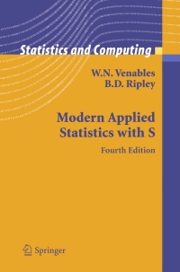 Cover image: Modern Applied Statistics with S 4th edition 9780387954578