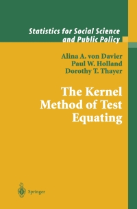 Titelbild: The Kernel Method of Test Equating 9780387019857