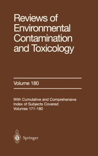 صورة الغلاف: Reviews of Environmental Contamination and Toxicology 1st edition 9780387404028