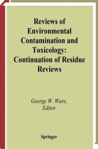 Cover image: Reviews of Environmental Contamination and Toxicology 1st edition 9780387006208