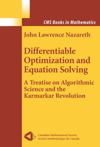 Cover image: Differentiable Optimization and Equation Solving 9780387955728