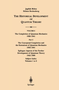 Cover image: The Conceptual Completion and Extensions of Quantum Mechanics 1932-1941. Epilogue: Aspects of the Further Development of Quantum Theory 1942-1999 9780387951829