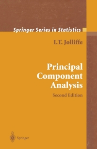 Cover image: Principal Component Analysis 2nd edition 9780387954424