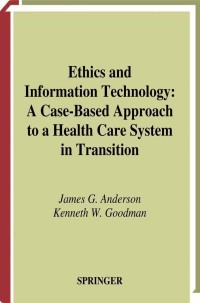 Cover image: Ethics and Information Technology 9780387953083