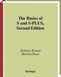 Cover image: The Basics of S and S-PLUS 2nd edition 9780387989617