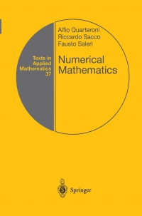 Cover image: Numerical Mathematics 9780387989594
