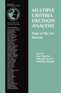 Cover image: Multiple Criteria Decision Analysis: State of the Art Surveys 1st edition 9780387230672