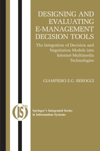 Imagen de portada: Designing and Evaluating E-Management Decision Tools 9780387231747