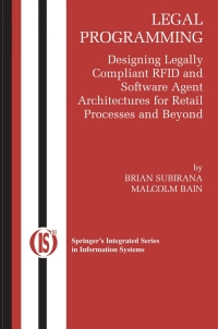 Cover image: Legal Programming 9780387234144