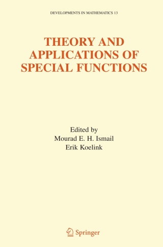Cover image: Theory and Applications of Special Functions 1st edition 9780387242316
