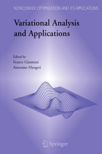 Titelbild: Variational Analysis and Applications 1st edition 9780387242095