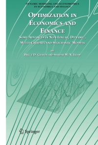 Cover image: Optimization in Economics and Finance 9781441937148