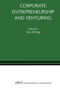 Imagen de portada: Corporate Entrepreneurship and Venturing 1st edition 9780387249384