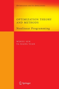 صورة الغلاف: Optimization Theory and Methods 9780387249759