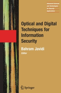 Titelbild: Optical and Digital Techniques for Information Security 1st edition 9780387206165