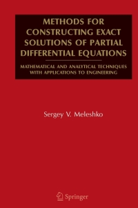 Cover image: Methods for Constructing Exact Solutions of Partial Differential Equations 9780387250601