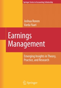 Cover image: Earnings Management 9780387257693