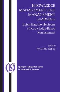 Cover image: Knowledge Management and Management Learning: 1st edition 9780387258195