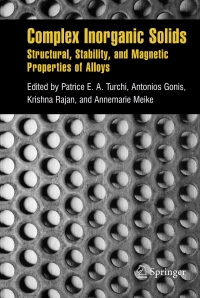 Cover image: Complex Inorganic Solids 1st edition 9780387248110