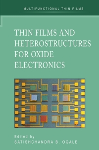 Cover image: Thin Films and Heterostructures for Oxide Electronics 1st edition 9780387258027