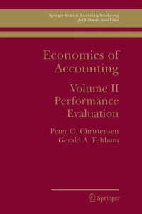 Cover image: Economics of Accounting 9780387745770