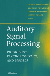 Imagen de portada: Auditory Signal Processing 1st edition 9780387219158