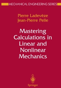 Cover image: Mastering Calculations in Linear and Nonlinear Mechanics 9780387212944