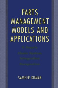 Imagen de portada: Parts Management Models and Applications 9780387228211