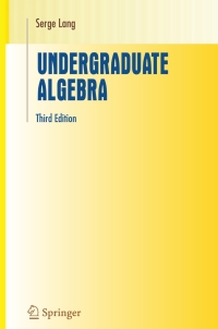 Imagen de portada: Undergraduate Algebra 3rd edition 9780387220253