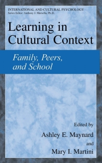 Cover image: Learning in Cultural Context 1st edition 9780306486838