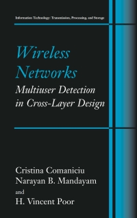 Imagen de portada: Wireless Networks: Multiuser Detection in Cross-Layer Design 9780387236971