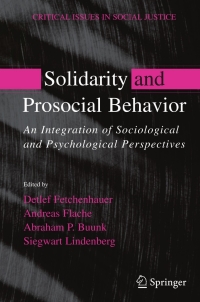 Imagen de portada: Solidarity and Prosocial Behavior 1st edition 9780387280318