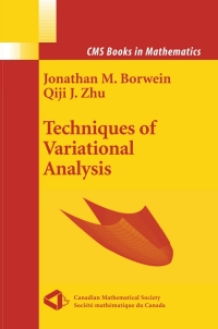 Imagen de portada: Techniques of Variational Analysis 9780387242989