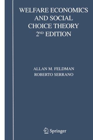 Cover image: Welfare Economics and Social Choice Theory 2nd edition 9781441939883