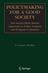 Imagen de portada: Policymaking for a Good Society 9780387293691