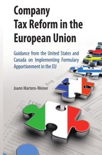Cover image: Company Tax Reform in the European Union 9780387294247