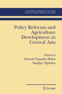 Imagen de portada: Policy Reforms and Agriculture Development in Central Asia 9780387297774